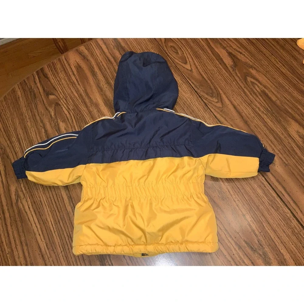 London Fog Infant‎ Baby Boy Yellow Blue Puffer Winter Coat Jacket 12 Months